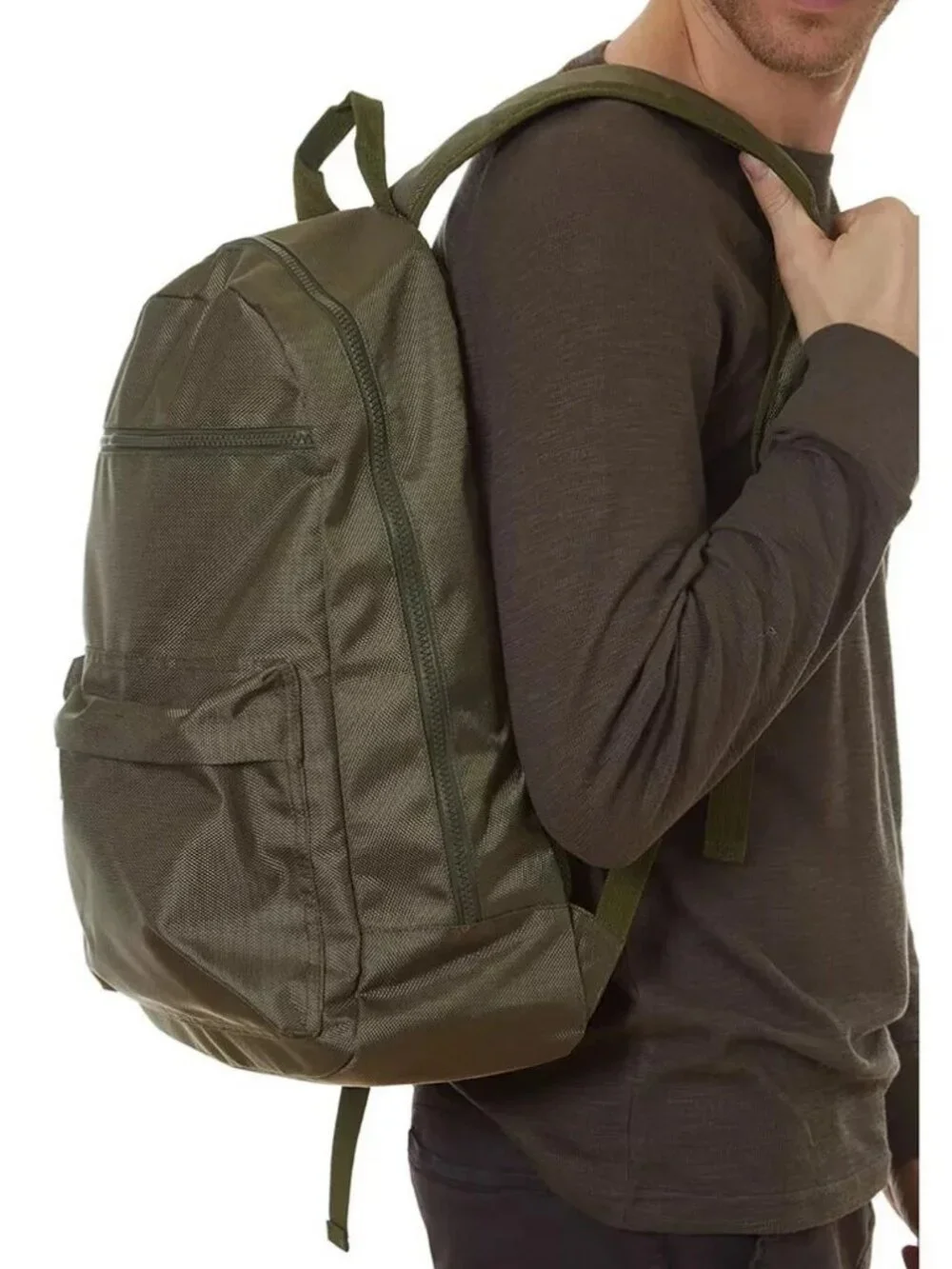 PX Men's Mike Polyester Backpack, Olive Green, One Size